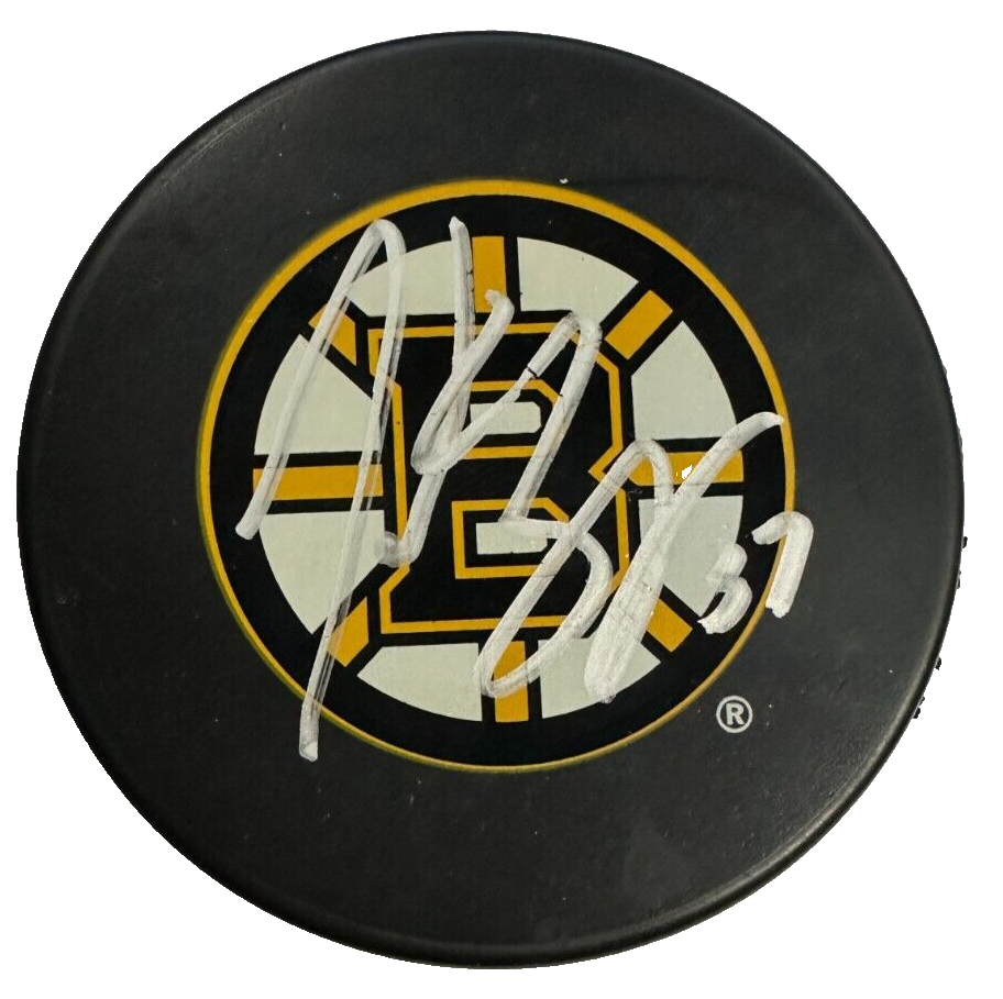 Patrice Bergeron Autographed Boston Bruins Hockey Puck NHL