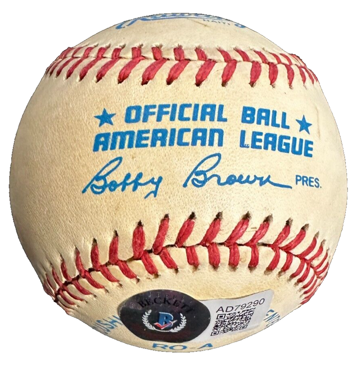 Tom Seaver Autographed Official American League Baseball BAS Mets Reds Red Sox