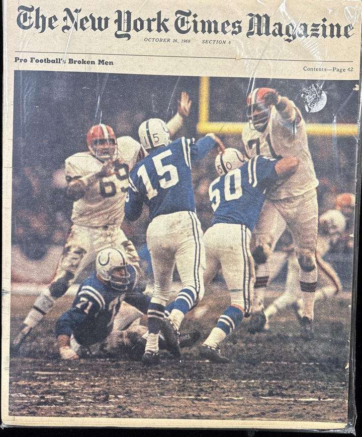 Oct 26 1969 New York Times Magazine / Pro Footballs Broken Men