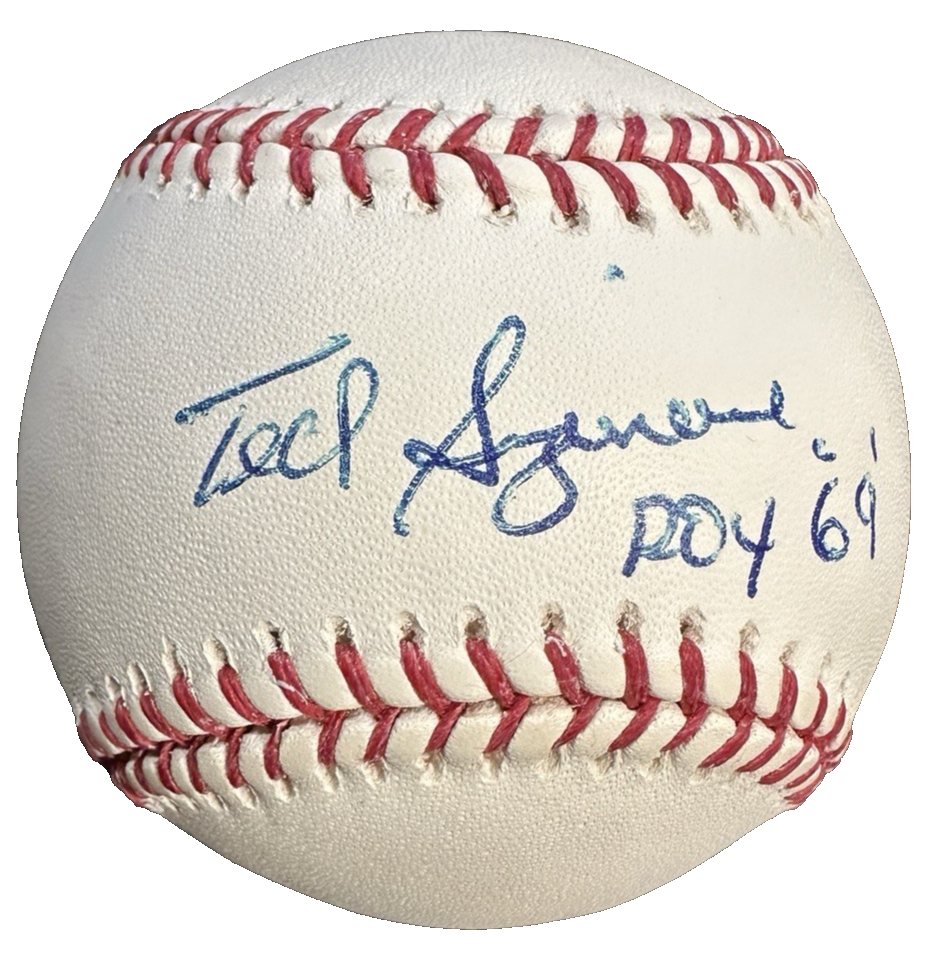 Ted Sizemore Autographed OML Baseball W/ ROY 69 Insc Dodgers Red Sox