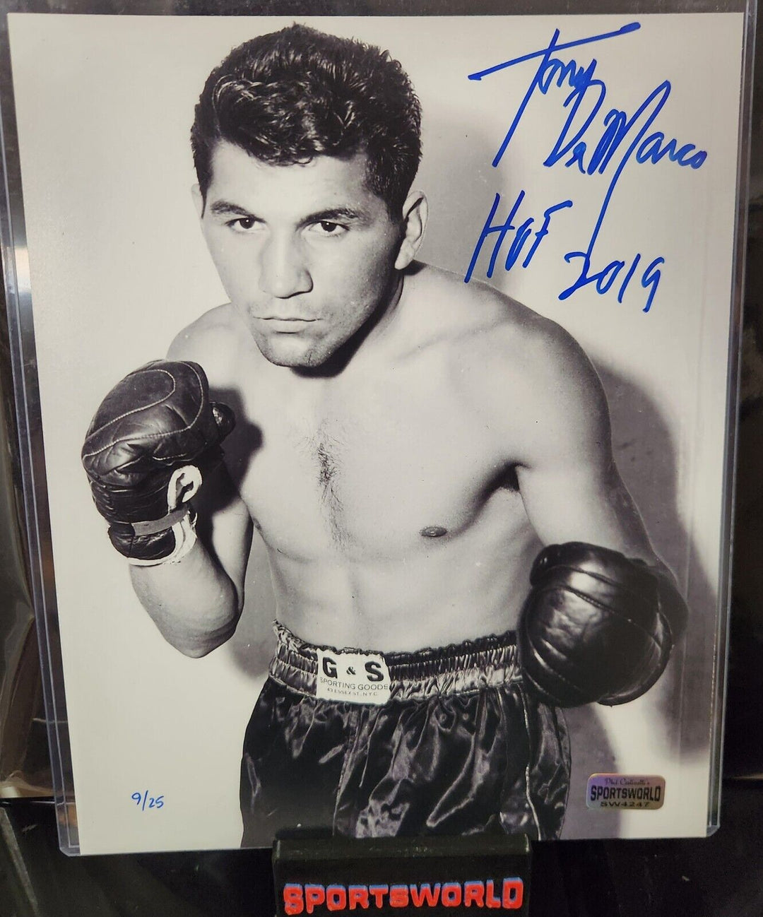 Tony DeMarco Signed Inscribed 8x10 Photo Boxing HOF COA #9/25