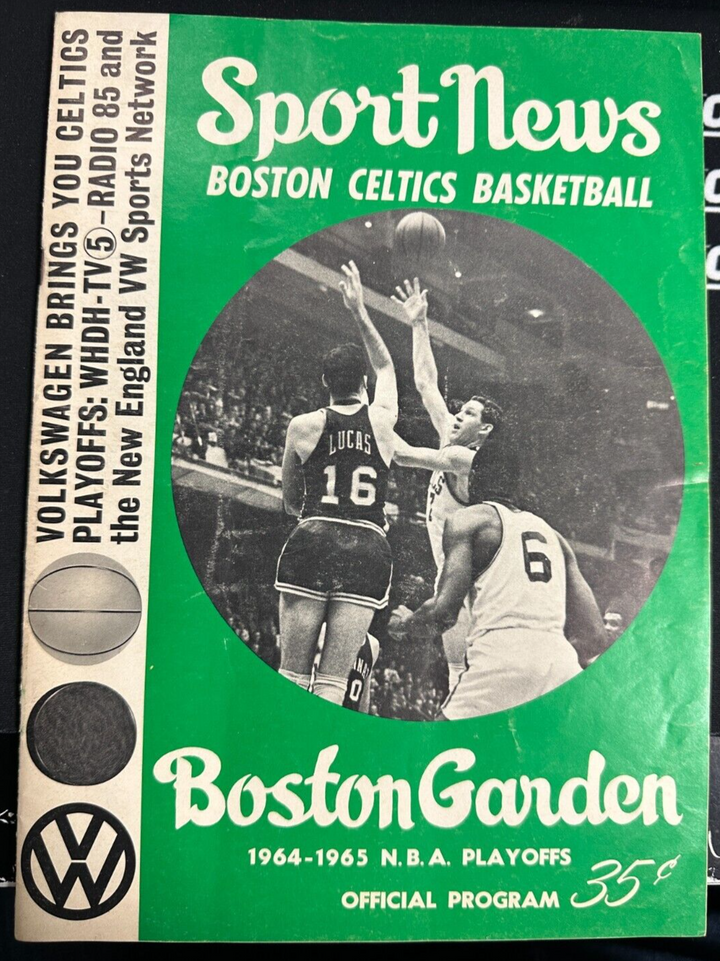 April 15, 1965 Celtics Vs 76ers Havlicek Stole the Ball Program Game 7