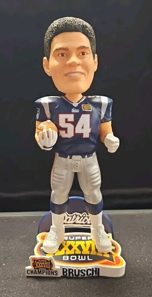 Tedy Bruschi Superbowl XXXVIII FOCO Bobblehead Legends Of The Field LE /20000