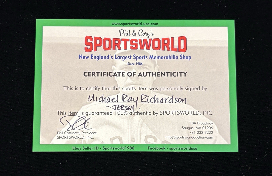 Michael Ray Richardson Signed New York Knicks XL Jersey Sportsworld COA