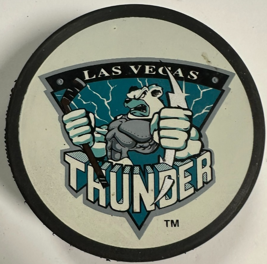 Vintage Las Vegas Thunder Official Hockey Puck IHL