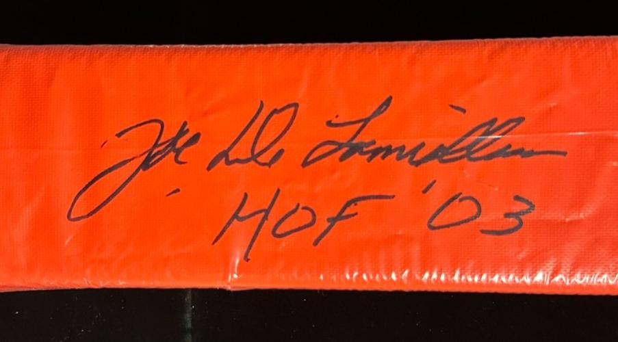 Joe DeLamielleure Autographed Endzone Football Pylon W/HOF 03 Bills