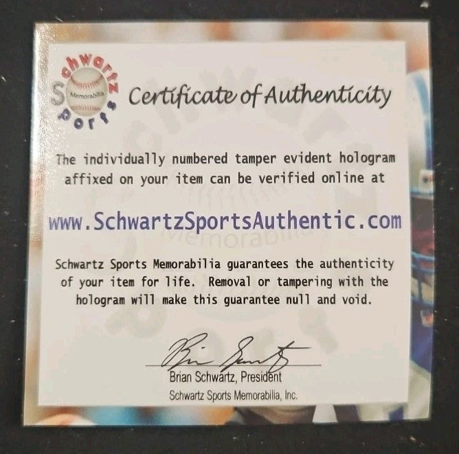 Marv Levy Signed HOF Inscribed Wilson NFL Silver Series Football Schwartz COA