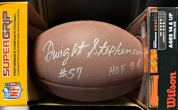 Dwight Stephenson Autographed Wilson Official NFL Football W/ HOF 98 Dolphins