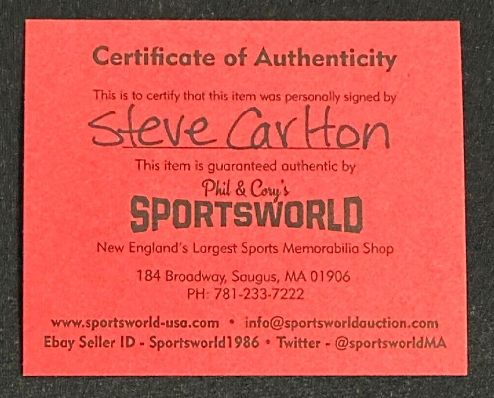 Steve Carlton Autographed W/ 329 Wins Official National League Baseball HOF