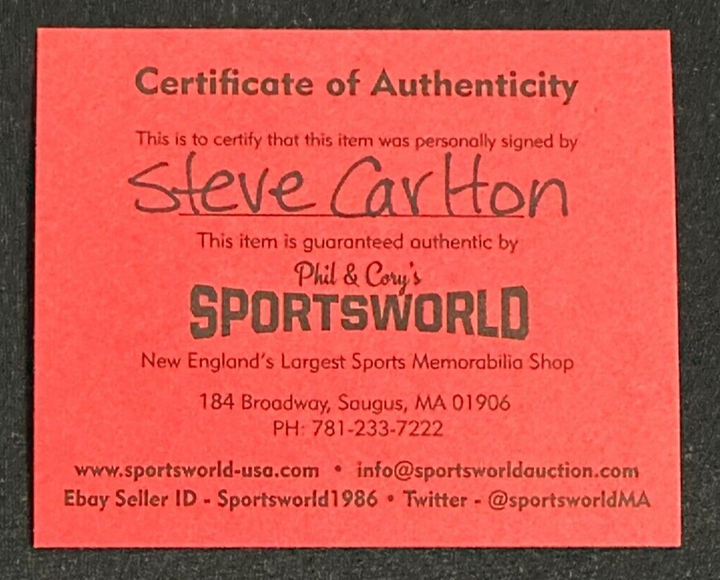 Steve Carlton Autographed W/ 329 Wins Official National League Baseball HOF