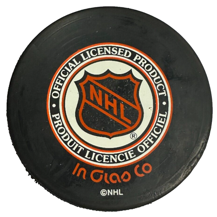 Leo Labine Autographed Puck Autographed Boston Bruins NHL