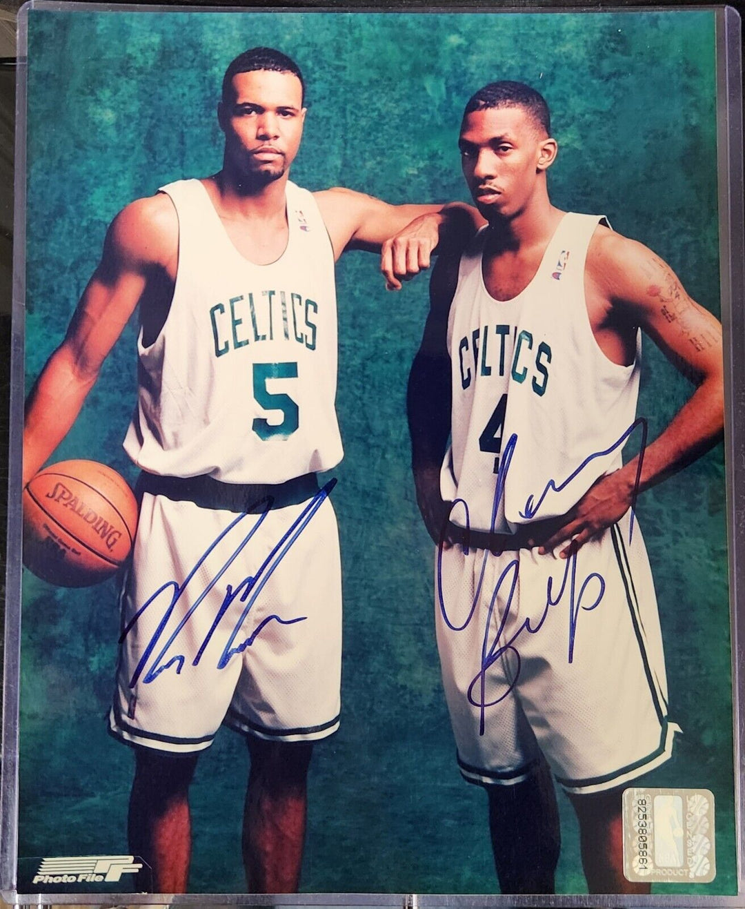 Chauncy Billups & Ron Mercer Signed 8x10 Photo Boston Celtics COA