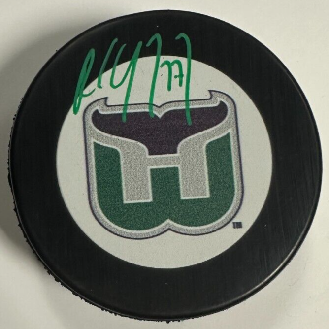 Paul Coffey Autographed Hartford Whalers Hockey Puck JSA HOF