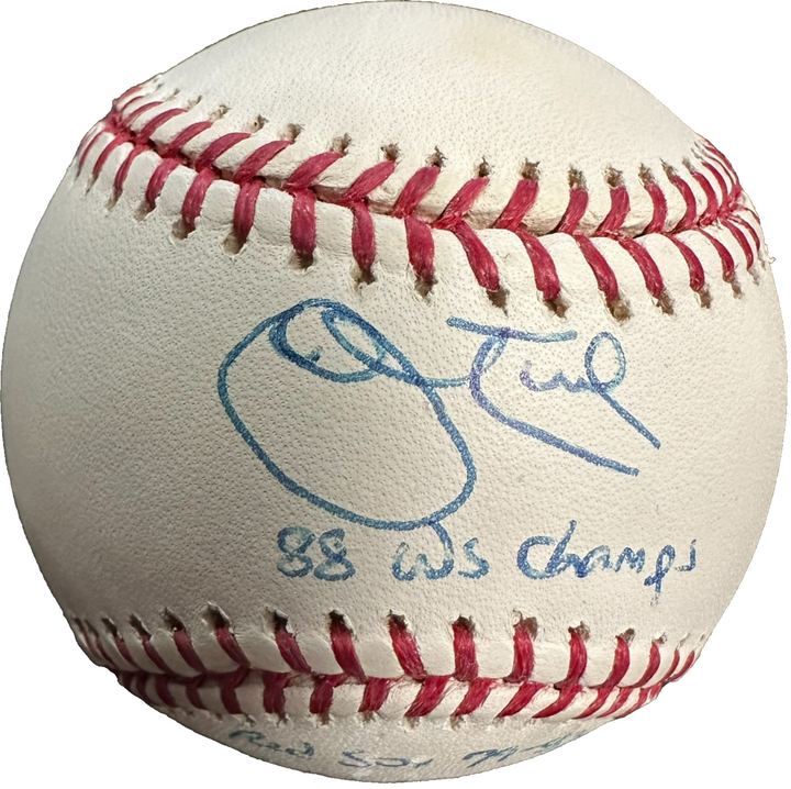 John Tudor Autographed Official Major League Baseball W/ 88 WS Champs Cardinals
