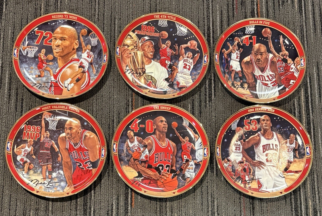 Michael Jordan Upper Deck Return To Greatness Porcelain Plate Set Of 12