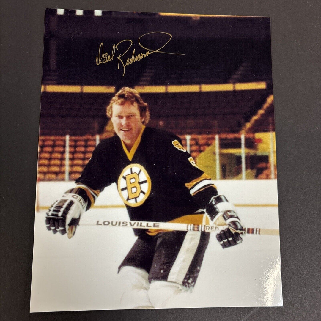 Dick Redmond Signed 8x10 Boston Bruins Sportsworld