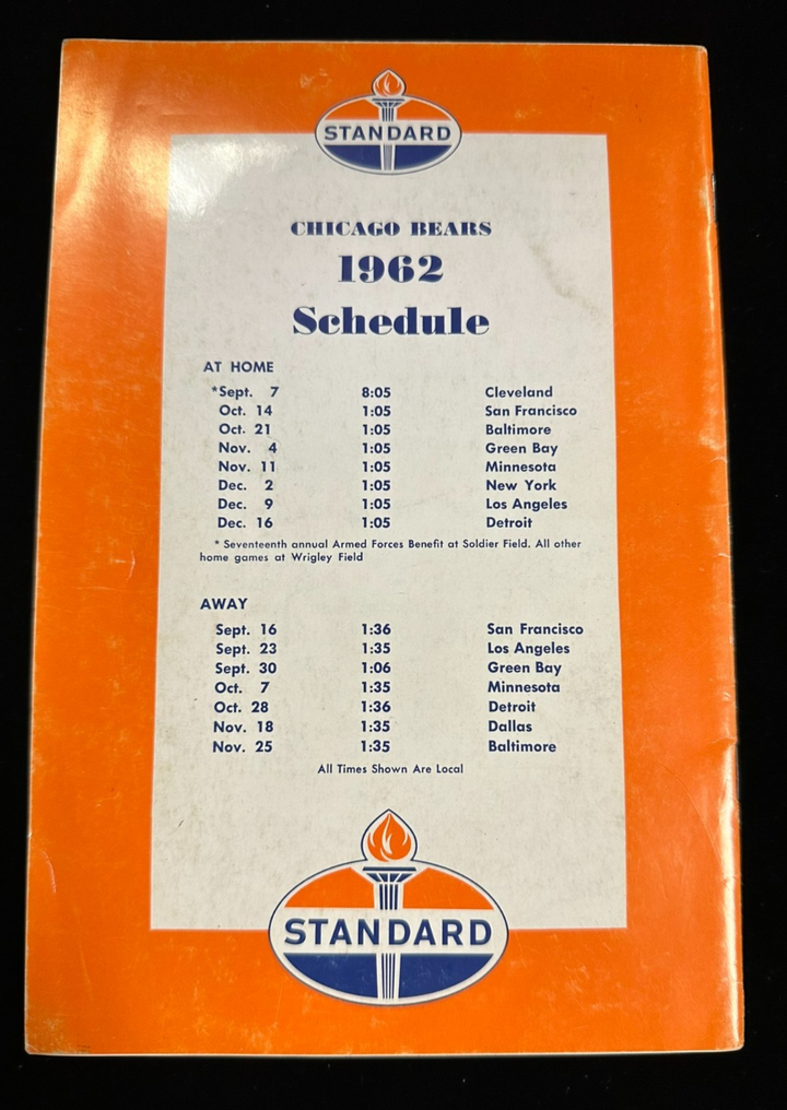 Vintage 1962 Chicago Bears Football Yearbook Ditka Bull Anderson NFL