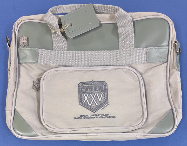 1991 Super Bowl XXV Buffalo Bills Genuine Media Bag Tote Bag Gray Zweigle 16"