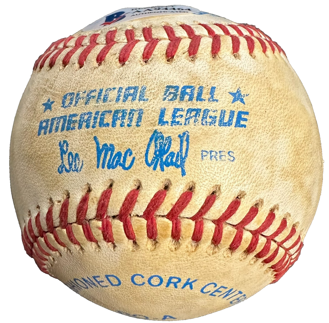 Earl Weaver Autographed Official American League Baseball BAS Orioles HOF