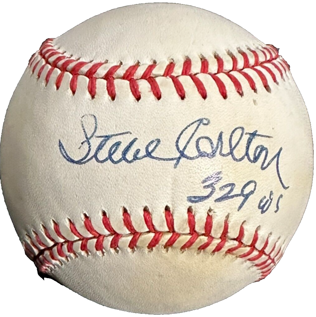 Steve Carlton Autographed W/ 329 Wins Official National League Baseball HOF