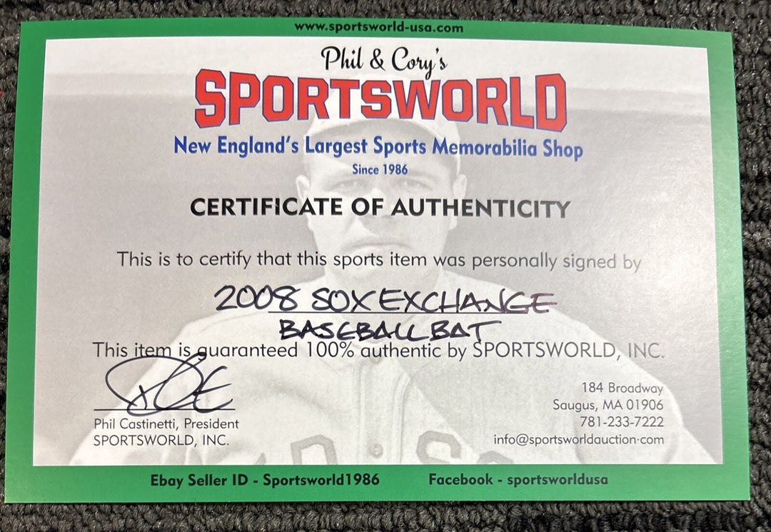 2008 Red Sox Fantasy Camp Signed Baseball Bat Brooks Robinson Stanley Bell Etc.