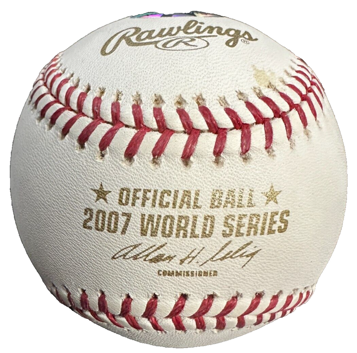 Jonathan Papelbon Autographed Official 2007 World Series Logo Baseball Red Sox