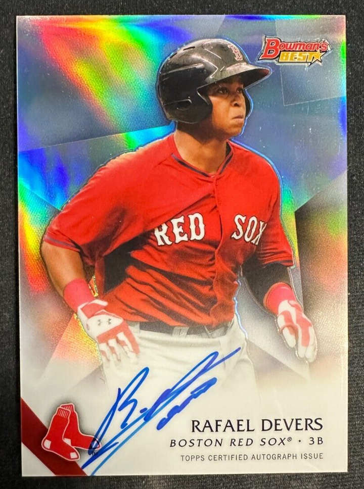 2015 Bowman's Best Rafael Devers Autographed Refractor Rookie Card B15-RD