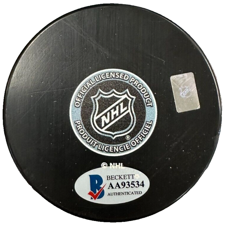 Doug Roberts Autographed Boston Bruins Hockey Puck BAS