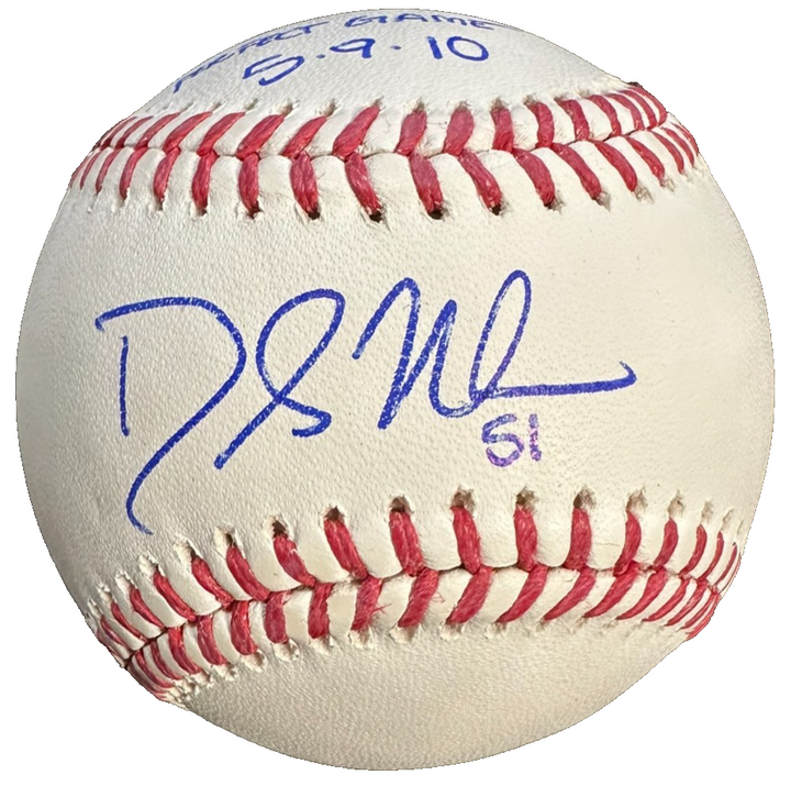 Dallas Braden Autographed Official Major League Baseball W/ Perfect Game Insc