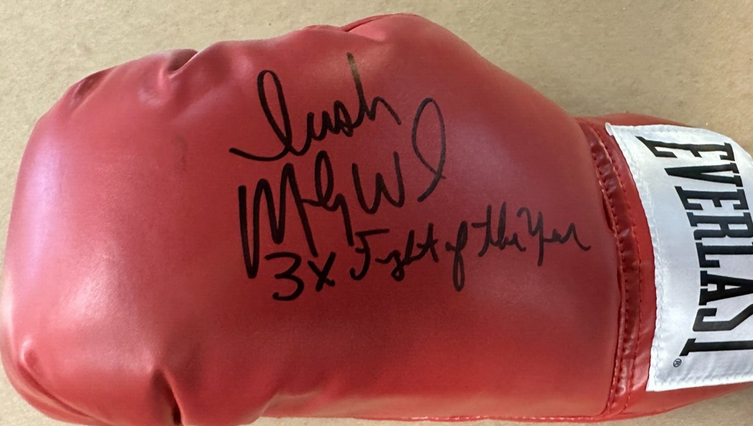 Irish Micky Ward Autographed Full-Size Boxing Glove W/ 3x Fight of the Year
