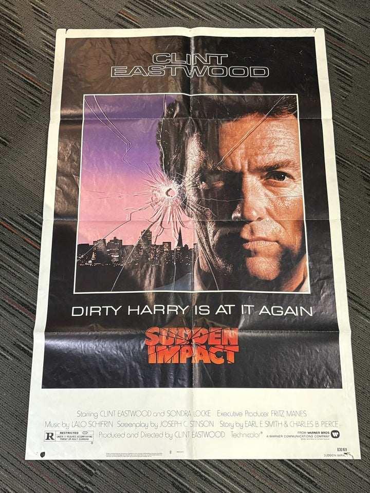 Sudden Impact 27x41 Folded Original Movie Poster 1983 Clint Eastwood