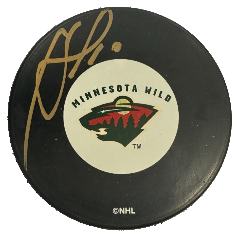 Marian Gaborik Autographed Minnesota Wild Hockey Puck NHL