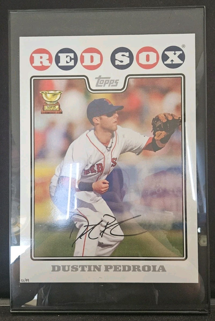 2008 Topps Dustin Pedroia Framed Oversized Card /99