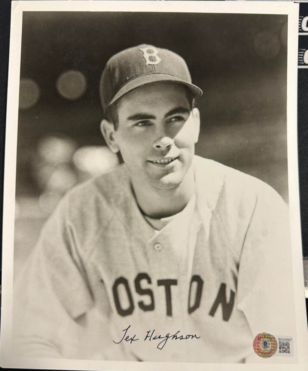 Tex Hughson Autographed Boston Red Sox 8x10 Photo BAS HOF