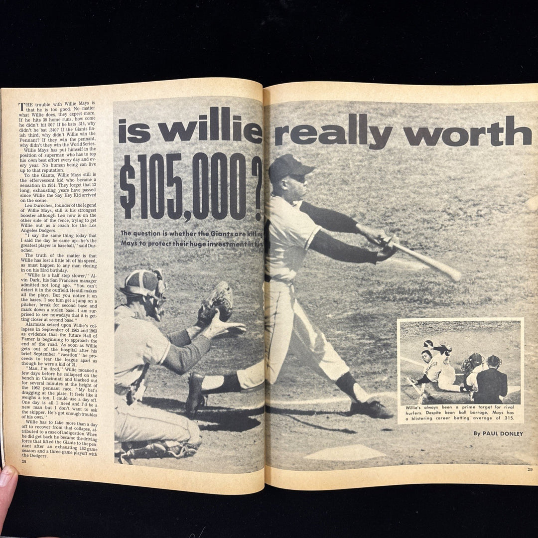 June 1964 Sport World Magazine Willie Mays San Francisco Giants Cover