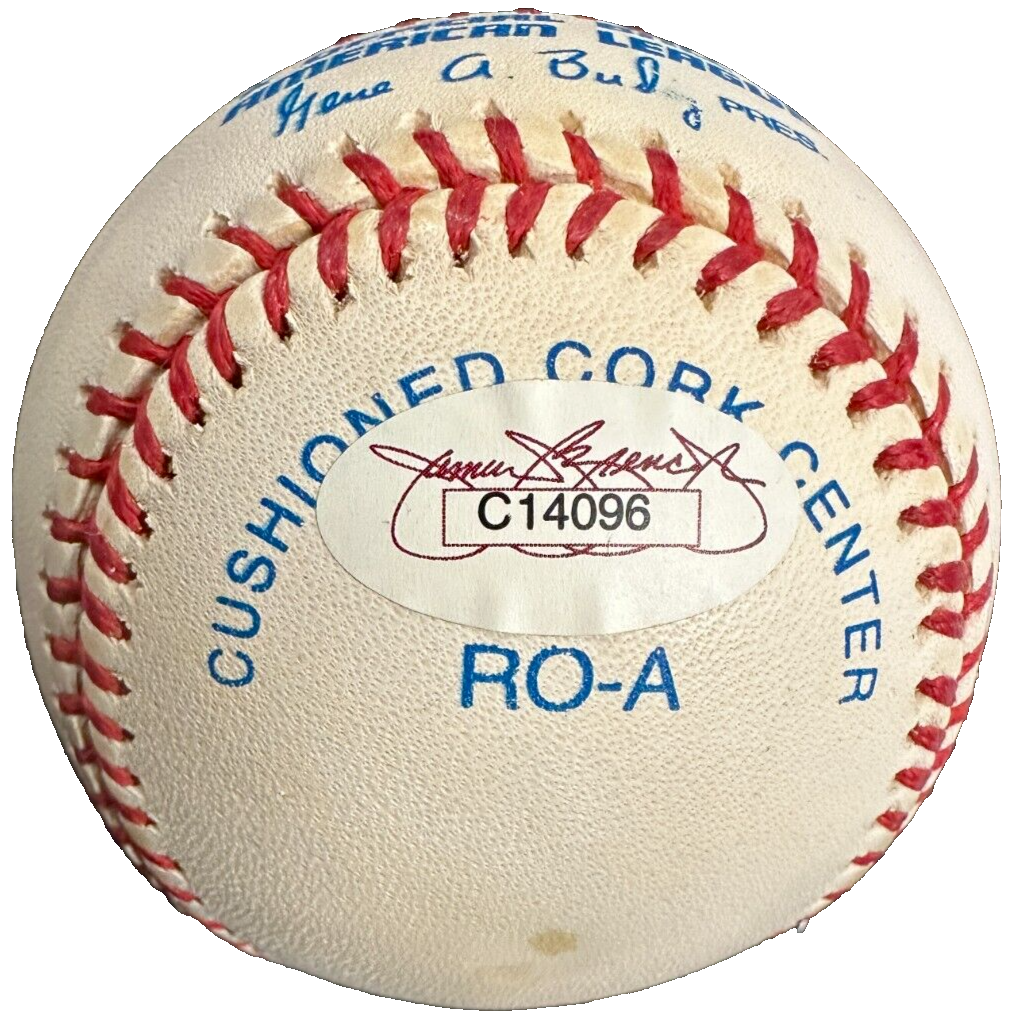 Carl Yastrzemski Autographed American League Baseball Red Sox W/ HOF 89 JSA