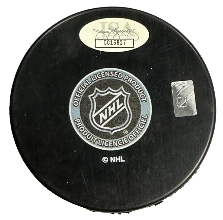 Eric Lindros Autographed Philadelphia Flyers 50th Anniversary Puck JSA