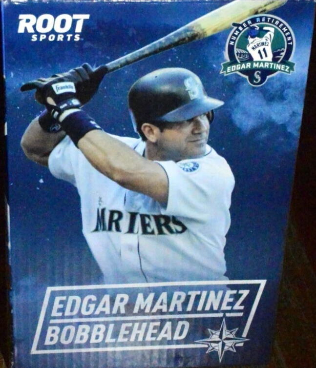 Edgar Martinez Seattle Mariners Root Sports Bobblehead Lamp Bat NIB