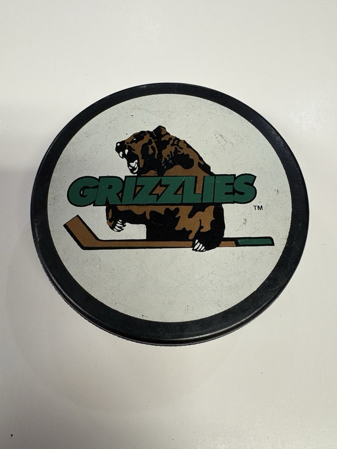 Vintage IHL Utah Grizzlies Official Hockey Puck