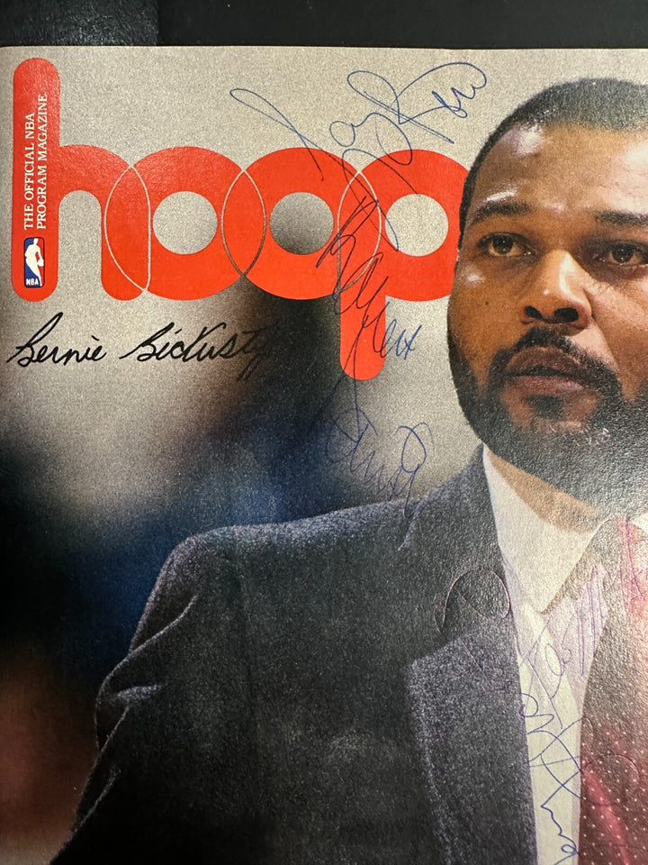 1987-88 Boston Celtics Team Signed Program Bird Parish McHale BAS
