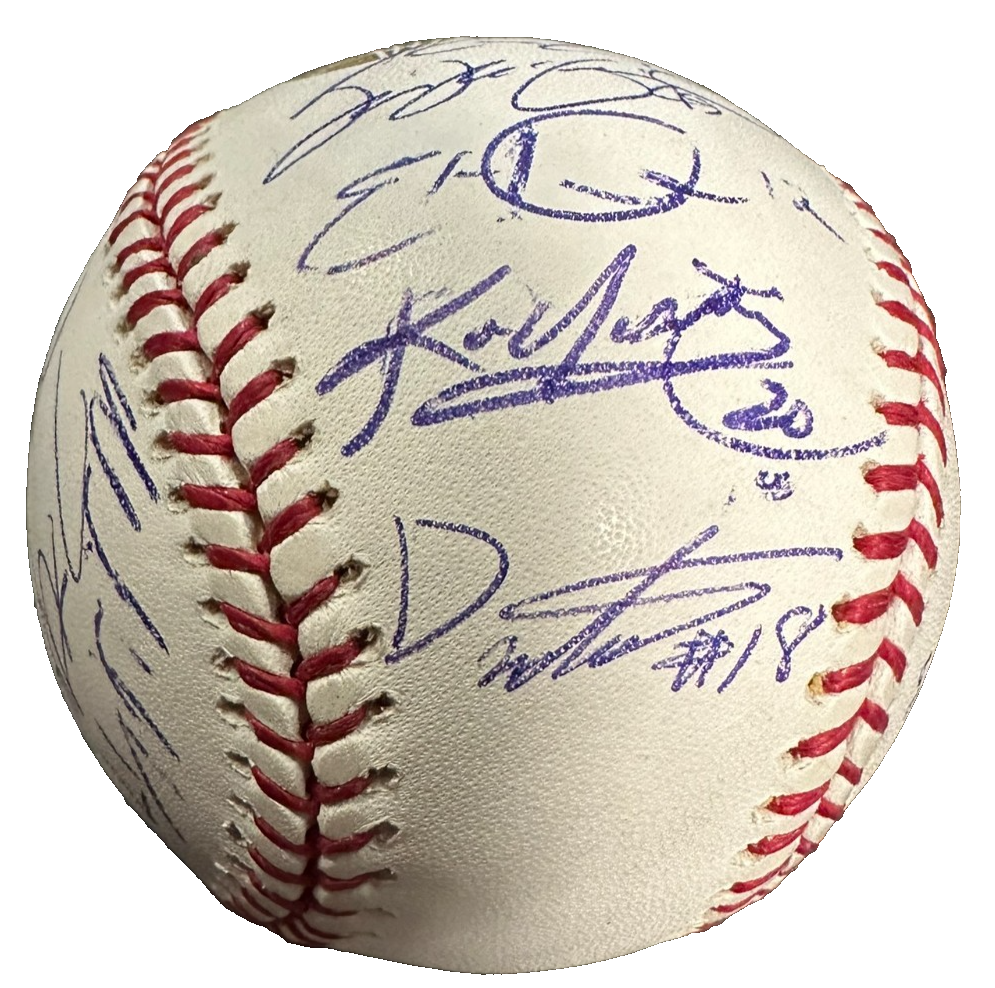 2007 Boston Red Sox Team Autographed Baseball Schilling Wakefield Lowell BAS