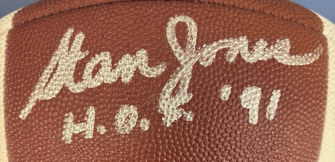 Stan Jones HOF Signed Wilson Football Chicago Bears Sportsworld COA