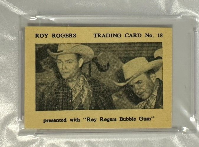 1955 Times Confection Co. In Old Amarillo Roy Rodgers Gum Card #18 PSA 8 NM-MT