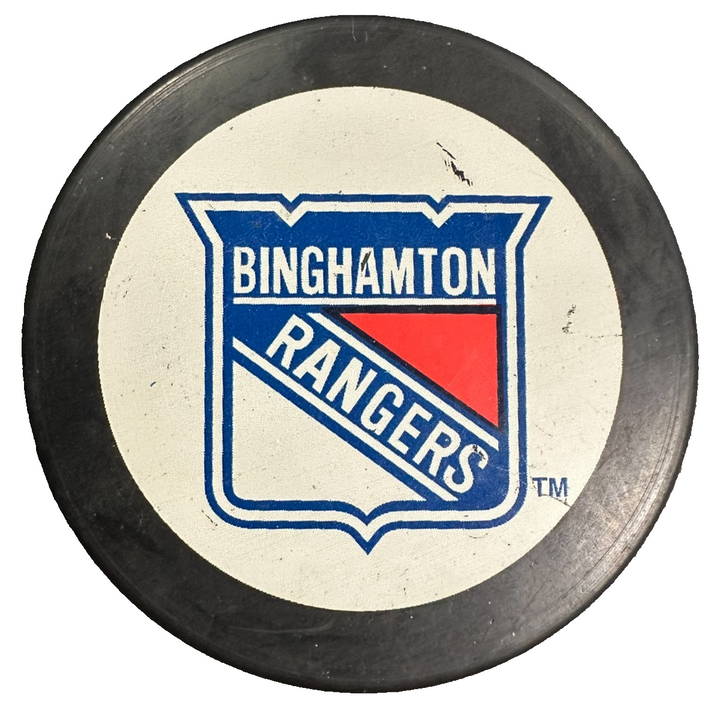 Vintage Binghamton Rangers Official Hockey Puck AHL