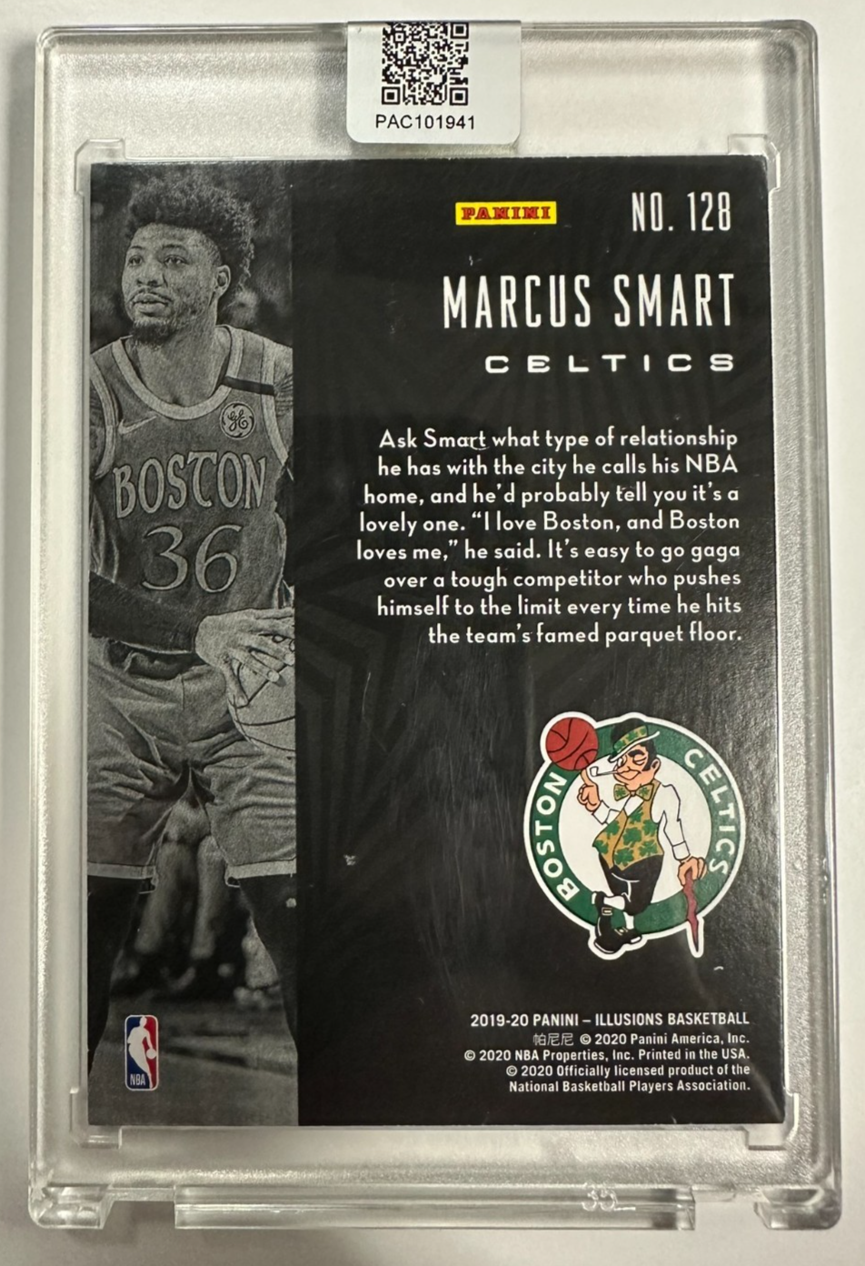 2019-20 Panini Illusions Marcus Smart Autographed Card #128 Celtics