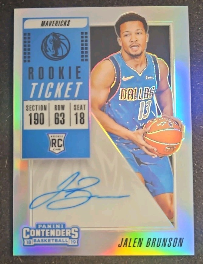 2018-19 Contenders Jalen Brunson Premium Rookie Auto Holo Silver