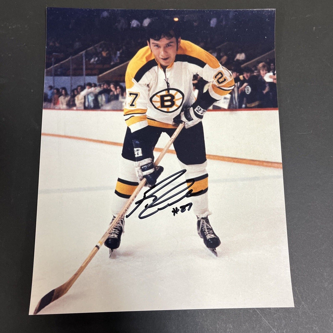 Reg Leach Signed 8x10 Boston Bruins Sportsworld