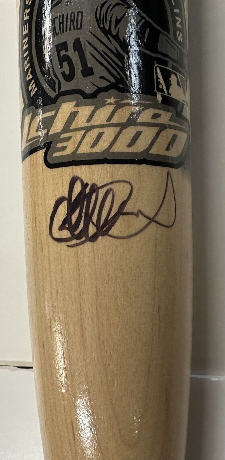 Ichiro Suzuki Autographed 3000th Career Hit Commemorative Bat Ichiro Hologram