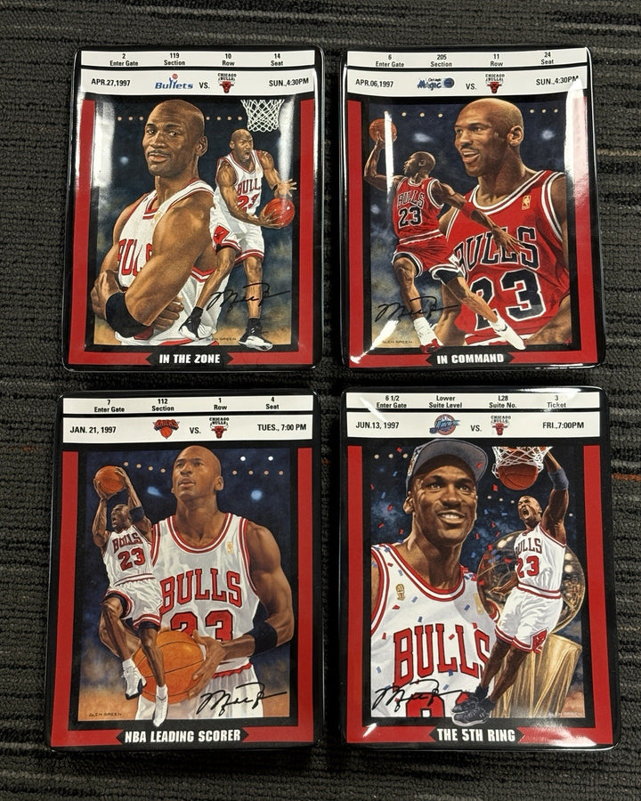 Michael Jordan Upper Deck Ticket To Greatness Porcelain Plate Set Of 8