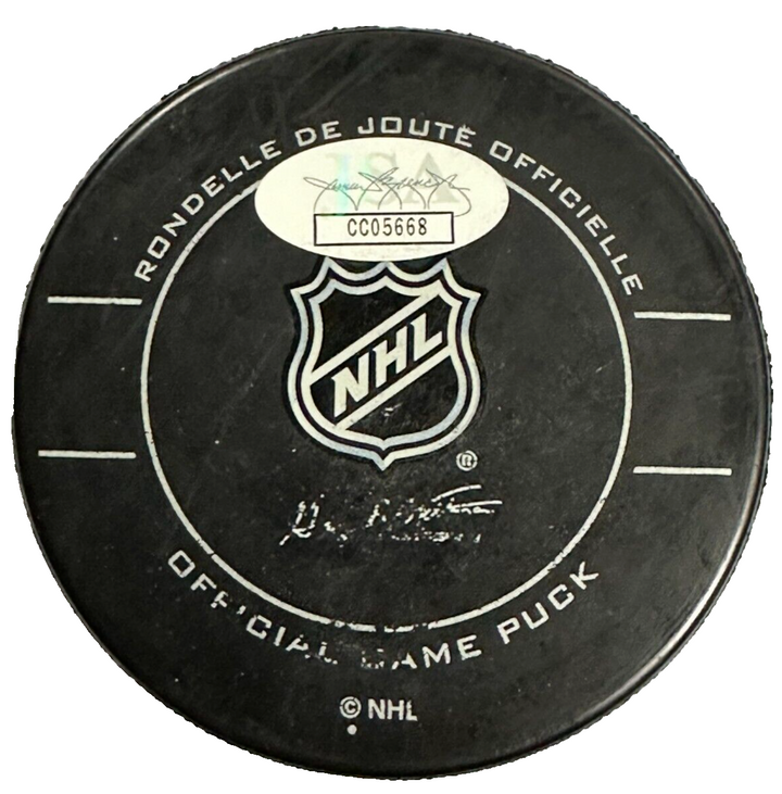 Jonathan Toews Autographed Chicago Blackhawks Official Game Puck JSA